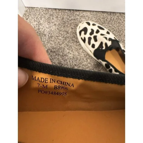 Jcrew Women’s Cow Calf Hair Slip On Sneaker Shoes Size 7 - Picture 5 of 5